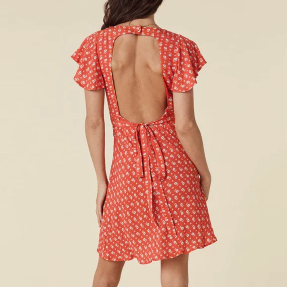 Spell Yellow Rose Bias Mini Dress — Size S
